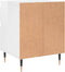 vidaXL - Nachtkastje - 40x35x50 - cm - bewerkt - hout - hoogglans - wit
