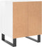vidaXL - Nachtkastje - 40x35x50 - cm - bewerkt - hout - hoogglans - wit
