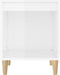 vidaXL - Nachtkastje - 40x35x50 - cm - bewerkt - hout - hoogglans - wit
