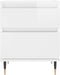 vidaXL - Nachtkastje - 40x35x50 - cm - bewerkt - hout - hoogglans - wit