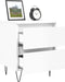 vidaXL - Nachtkastje - 40x35x50 - cm - bewerkt - hout - hoogglans - wit
