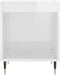 vidaXL - Nachtkastje - 40x35x50 - cm - bewerkt - hout - hoogglans - wit