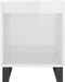 vidaXL - Nachtkastje - 40x35x50 - cm - bewerkt - hout - hoogglans - wit