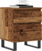 vidaXL - Nachtkastje - 40x35x50 - cm - bewerkt - hout - oud - houtkleurig