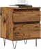 vidaXL - Nachtkastje - 40x35x50 - cm - bewerkt - hout - oud - houtkleurig
