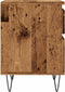vidaXL - Nachtkastje - 40x35x50 - cm - bewerkt - hout - oud - houtkleurig