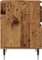 vidaXL - Nachtkastje - 40x35x50 - cm - bewerkt - hout - oud - houtkleurig