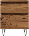 vidaXL - Nachtkastje - 40x35x50 - cm - bewerkt - hout - oud - houtkleurig