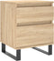 vidaXL - Nachtkastje - 40x35x50 - cm - bewerkt - hout - sonoma - eikenkleurig
