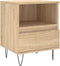 vidaXL - Nachtkastje - 40x35x50 - cm - bewerkt - hout - sonoma - eikenkleurig