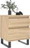 vidaXL - Nachtkastje - 40x35x50 - cm - bewerkt - hout - sonoma - eikenkleurig