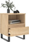 vidaXL - Nachtkastje - 40x35x50 - cm - bewerkt - hout - sonoma - eikenkleurig