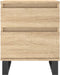 vidaXL - Nachtkastje - 40x35x50 - cm - bewerkt - hout - sonoma - eikenkleurig
