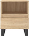 vidaXL - Nachtkastje - 40x35x50 - cm - bewerkt - hout - sonoma - eikenkleurig