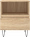vidaXL - Nachtkastje - 40x35x50 - cm - bewerkt - hout - sonoma - eikenkleurig