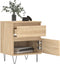 vidaXL - Nachtkastje - 40x35x50 - cm - bewerkt - hout - sonoma - eikenkleurig