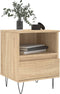 vidaXL - Nachtkastje - 40x35x50 - cm - bewerkt - hout - sonoma - eikenkleurig