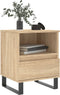 vidaXL - Nachtkastje - 40x35x50 - cm - bewerkt - hout - sonoma - eikenkleurig