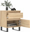 vidaXL - Nachtkastje - 40x35x50 - cm - bewerkt - hout - sonoma - eikenkleurig