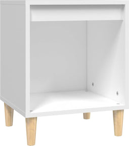 vidaXL - Nachtkastje - 40x35x50 - cm - bewerkt - hout - wit