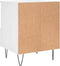vidaXL - Nachtkastje - 40x35x50 - cm - bewerkt - hout - wit