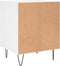 vidaXL - Nachtkastje - 40x35x50 - cm - bewerkt - hout - wit