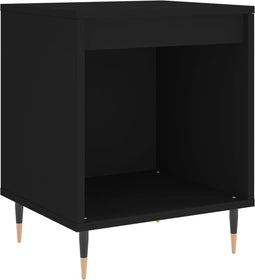 vidaXL - Nachtkastje - 40x35x50 - cm - bewerkt - hout - zwart