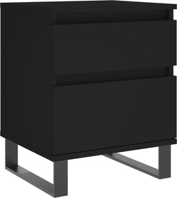 vidaXL - Nachtkastje - 40x35x50 - cm - bewerkt - hout - zwart
