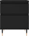 vidaXL - Nachtkastje - 40x35x50 - cm - bewerkt - hout - zwart