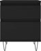 vidaXL - Nachtkastje - 40x35x50 - cm - bewerkt - hout - zwart