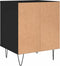 vidaXL - Nachtkastje - 40x35x50 - cm - bewerkt - hout - zwart