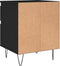 vidaXL - Nachtkastje - 40x35x50 - cm - bewerkt - hout - zwart