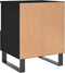 vidaXL - Nachtkastje - 40x35x50 - cm - bewerkt - hout - zwart