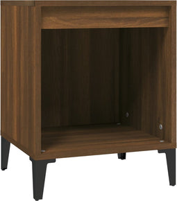 vidaXL - Nachtkastje - 40x35x50 - cm - bruin - eikenkleur