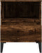 vidaXL - Nachtkastje - 40x35x50 - cm - gerookt - eikenkleurig