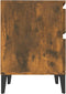 vidaXL - Nachtkastje - 40x35x50 - cm - gerookt - eikenkleurig