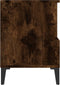 vidaXL - Nachtkastje - 40x35x50 - cm - gerookt - eikenkleurig