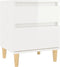 vidaXL - Nachtkastje - 40x35x50 - cm - hoogglans - wit
