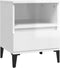 vidaXL - Nachtkastje - 40x35x50 - cm - hoogglans - wit