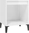 vidaXL - Nachtkastje - 40x35x50 - cm - hoogglans - wit