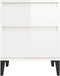 vidaXL - Nachtkastje - 40x35x50 - cm - hoogglans - wit