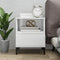 vidaXL - Nachtkastje - 40x35x50 - cm - hoogglans - wit
