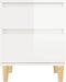 vidaXL - Nachtkastje - 40x35x50 - cm - hoogglans - wit