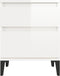vidaXL - Nachtkastje - 40x35x50 - cm - hoogglans - wit