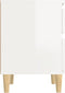 vidaXL - Nachtkastje - 40x35x50 - cm - hoogglans - wit