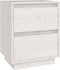 vidaXL - Nachtkastje - 40x35x50 - cm - massief - grenenhout - wit