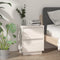 vidaXL - Nachtkastje - 40x35x50 - cm - massief - grenenhout - wit