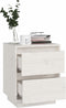 vidaXL - Nachtkastje - 40x35x50 - cm - massief - grenenhout - wit