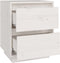 vidaXL - Nachtkastje - 40x35x50 - cm - massief - grenenhout - wit