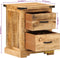 vidaXL - Nachtkastje - 40x35x50 - cm - massief - mangohout
